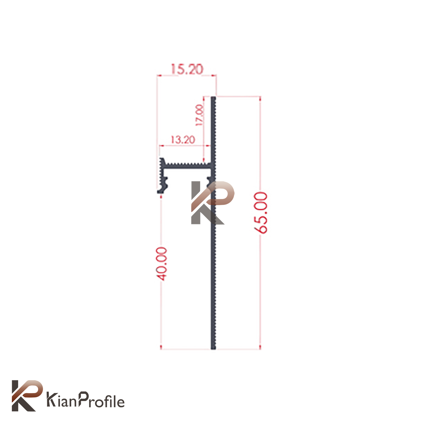 قرنیز آلومینیومی توکار کد LSK1565 مشکی