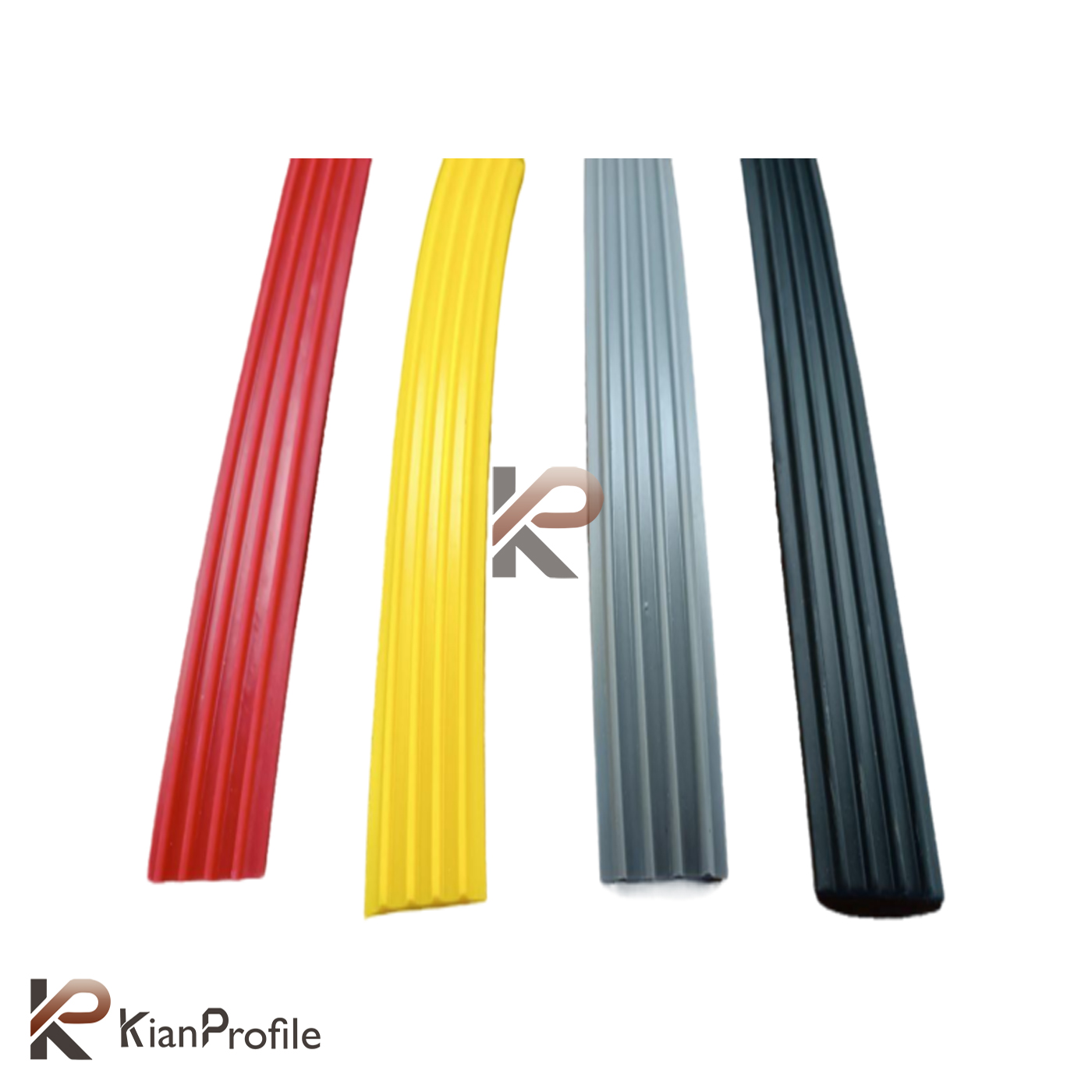 ترمز پله آلومینیومی تک کانال تخت با رویه PVC کد T4-2