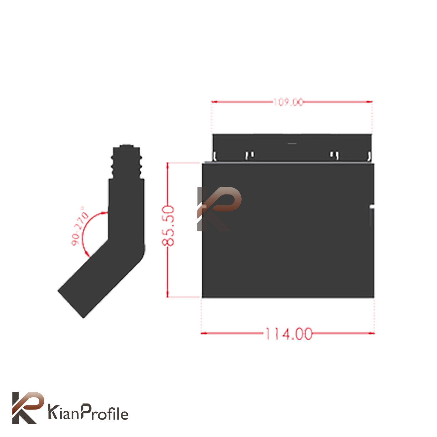 چراغ مگنتی لنزدار کتابی 6 وات کد MZB6-4000K