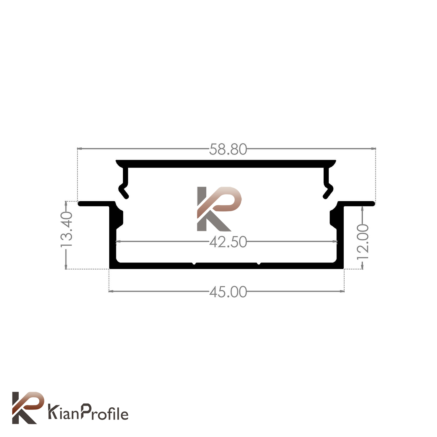 نور خطی 4/5 سانتی کناف کد LK4W سفید
