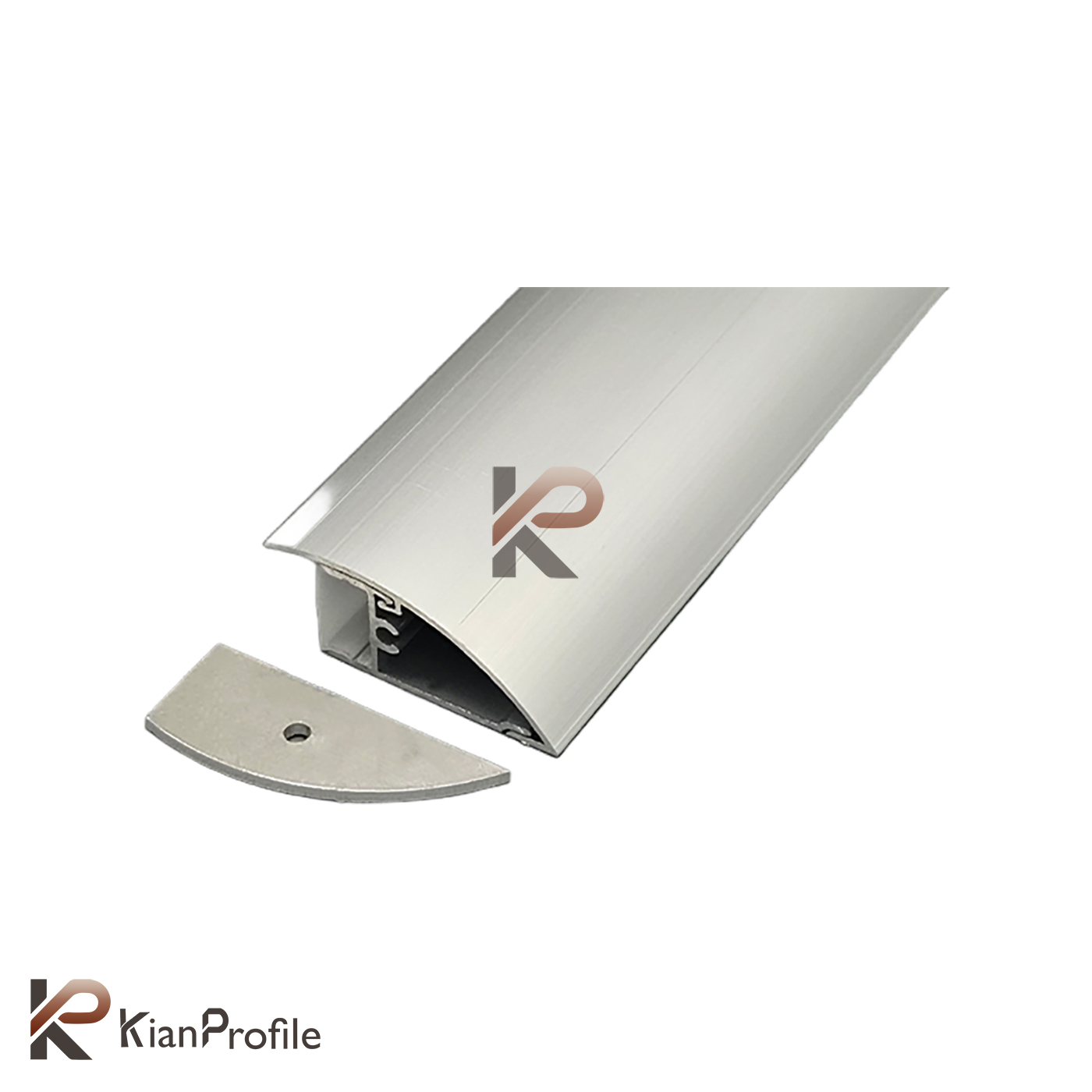 قرنیز آلومینیومی قوس دار 4 سانتی با شیار LED کد LS4 نقره ای