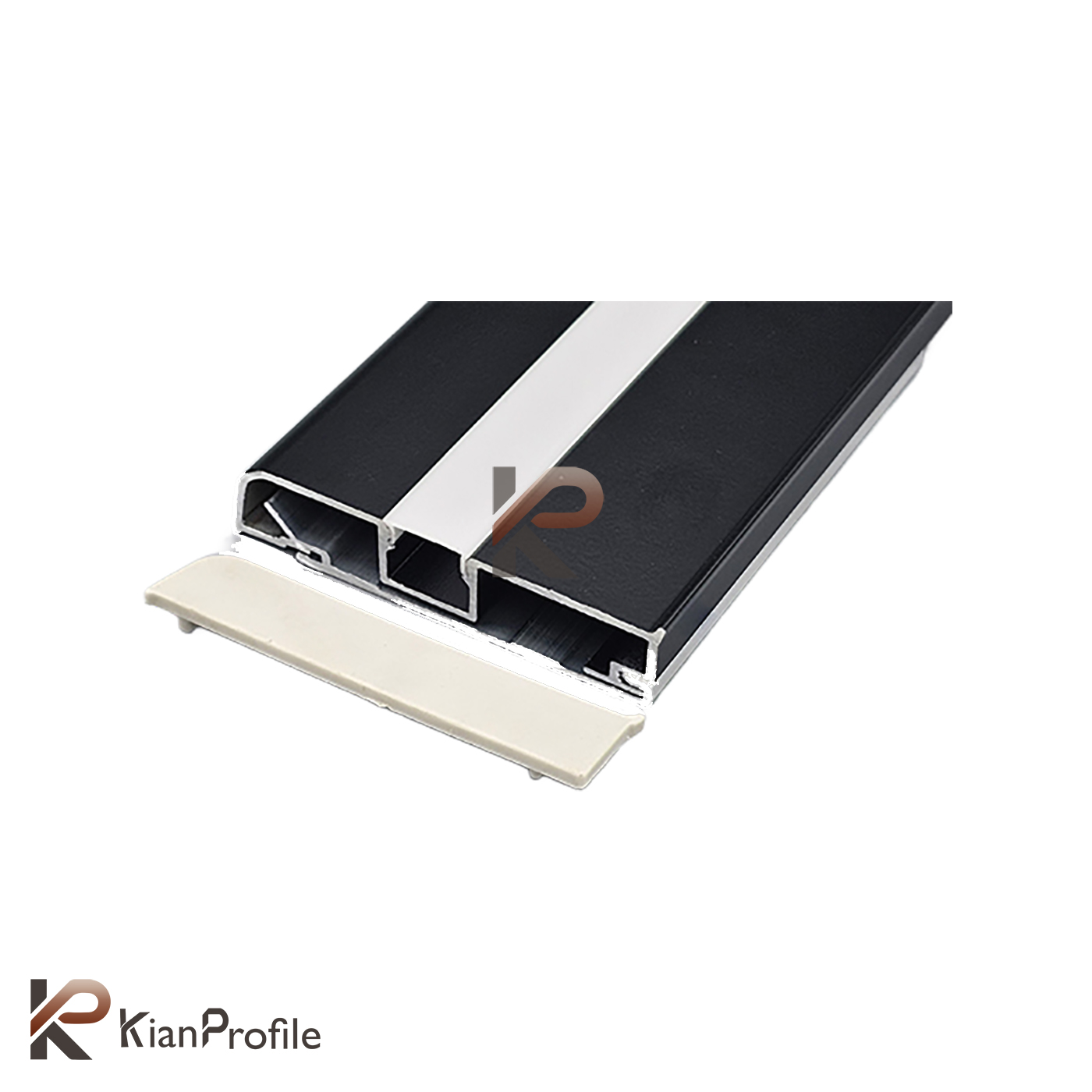 قرنیز آلومینیومی 8 سانتی با شیار LED کد LS8B مشکی