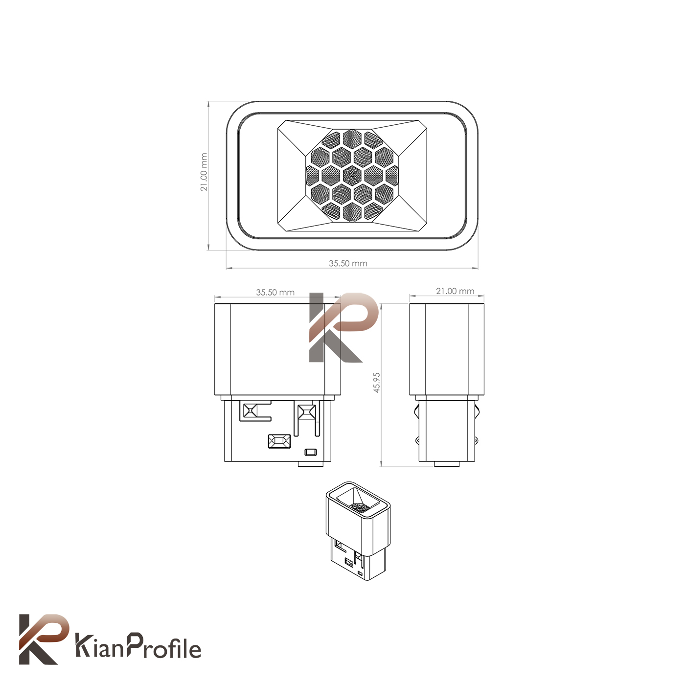 چراغ مگنتی دکوراتیو 3 وات کد M3621-4000K