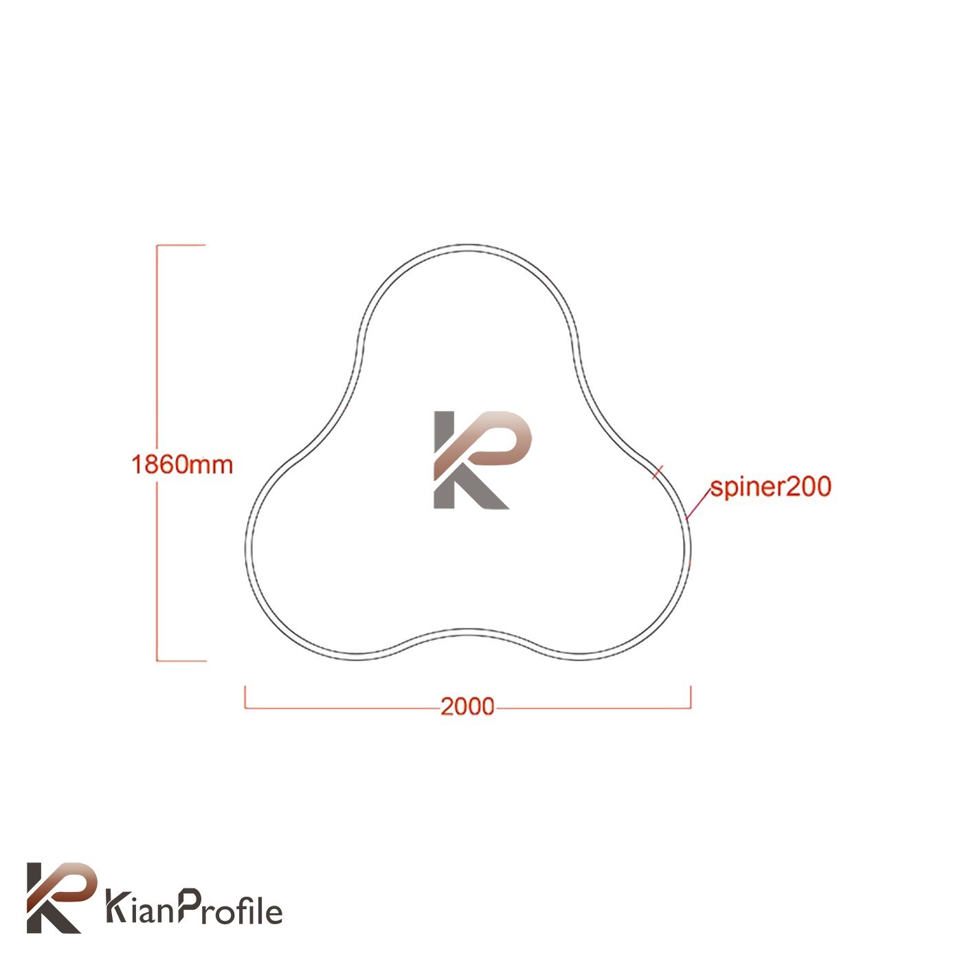لوستر نور خطی اسپینر کد Spiner-200 (بدون نور)