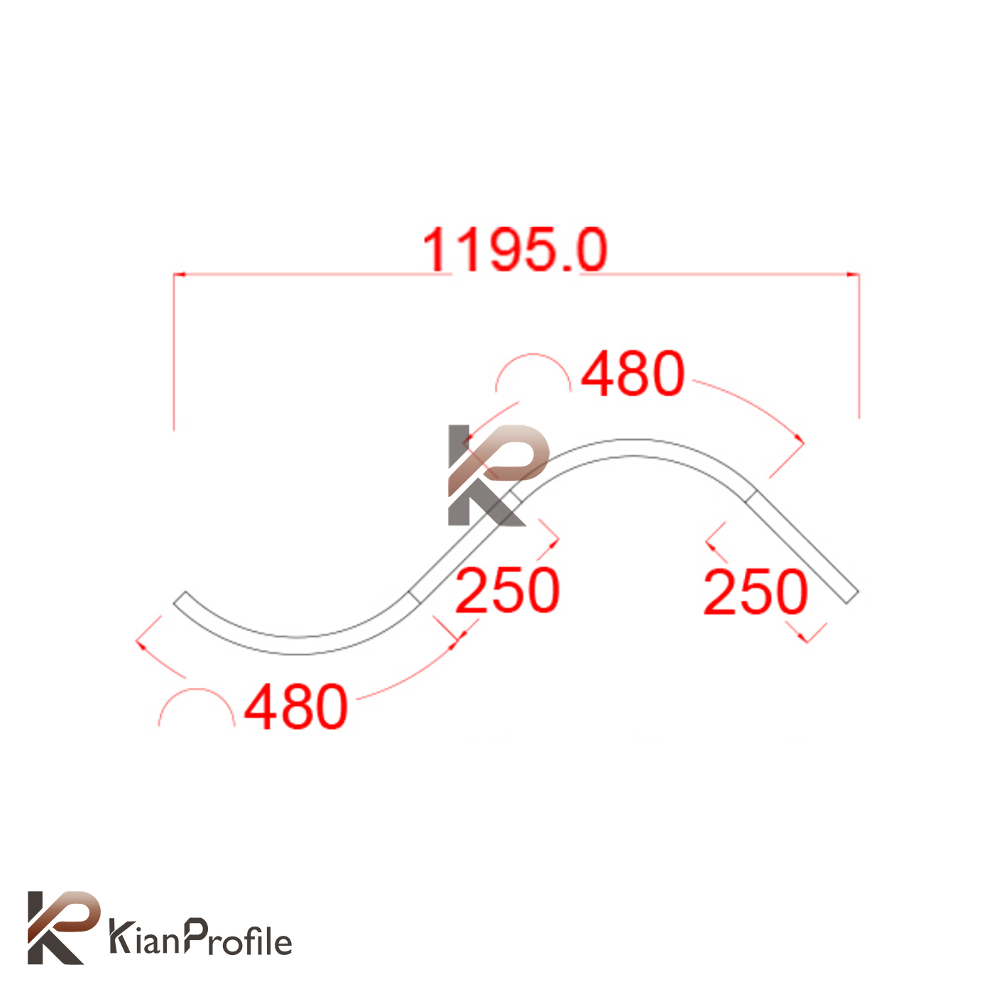 لوستر نور خطی پرشین 2 کد Persian2-3050 (بدون نور)