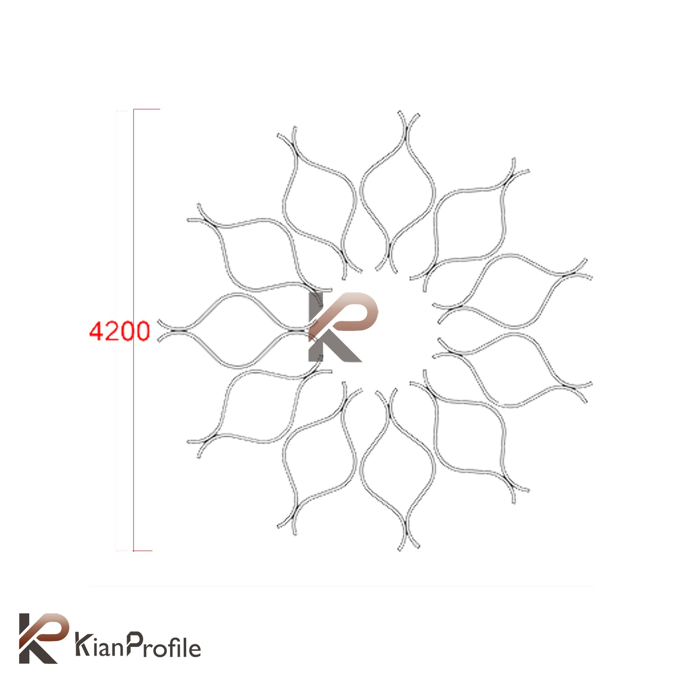 لوستر نور خطی پرشین 2 کد Persian2-3050 (بدون نور)