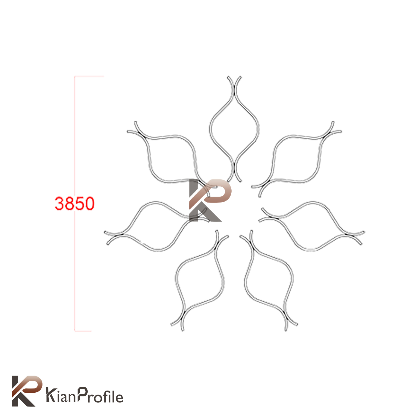 لوستر نور خطی پرشین 2 کد Persian2-3050 (بدون نور)