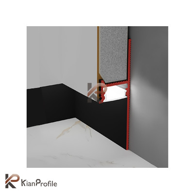قرنیز آلومینیومی توکار کد LSK1565 مشکی